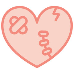 heart two tone icon