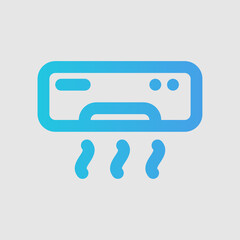 Air conditioner icon in gradient style about furniture, use for website mobile app presentation