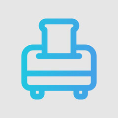 Toaster icon in gradient style about furniture, use for website mobile app presentation