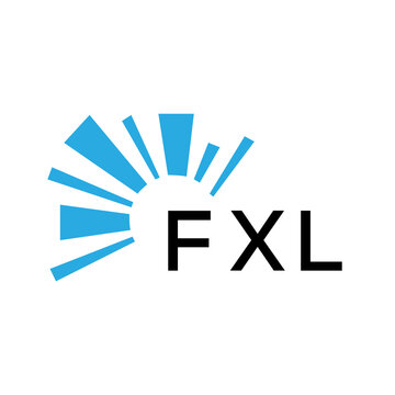 FXL letter logo. FXL blue image on white background and black letter. FXL technology  Monogram logo design for entrepreneur and business. FXL best icon.
