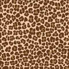 Vector brown leopard print pattern animal seamless. Leopard skin abstract for printing, cutting, and crafts Ideal for mugs, stickers, stencils, web, cover, wall stickers, home decorate and more.