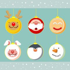 Christmas balls illustration
