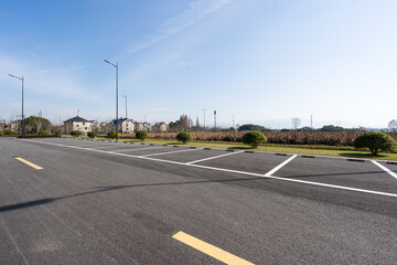 parking  lot in city park