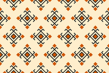 Obraz premium Geometric ethnic seamless pattern traditional. Aztec ethnic ornament print. Tribal pattern style. Design for background, fabric, clothing, carpet, textile, batik, embroidery.