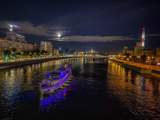 city skyline at night