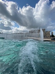 fountains in the square