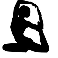 drawings of a silhouettes of a person hiking