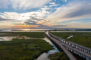 Fototapeta premium bridge over mobile bay 