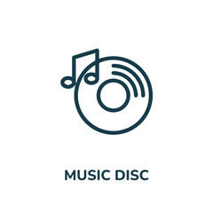 music disc icon vector. disk icon vector symbol illustration. Modern simple vector icon for your design. dj disk icon vector	