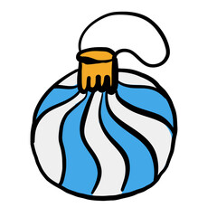 Christmas ball isolated on white background. Vector illustration