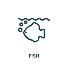 fish icon vector. sea animal icon vector symbol illustration. Modern simple vector icon for your design. fishing icon vector	