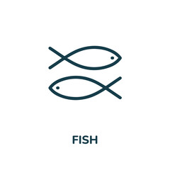 fish icon vector. sea animal icon vector symbol illustration. Modern simple vector icon for your design. fishing icon vector	