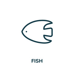 fish icon vector. sea animal icon vector symbol illustration. Modern simple vector icon for your design. fishing icon vector	