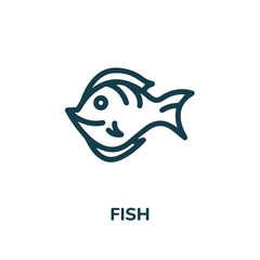 fish icon vector. sea animal icon vector symbol illustration. Modern simple vector icon for your design. fishing icon vector	