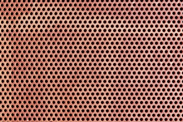 background image of a reddish grid with a pattern of round holes