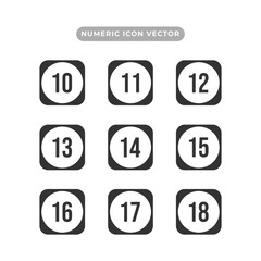 Numeric icon vector design templates