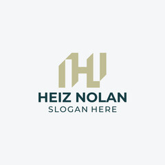 Fototapeta premium Letter HN NH Simple monogram logo