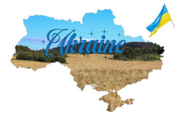 Flag of Ukraine,Europe - Slava Ukrain	
