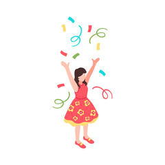 Happy Girl Confetti Composition