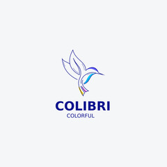 Colibri Colorful geometris logo