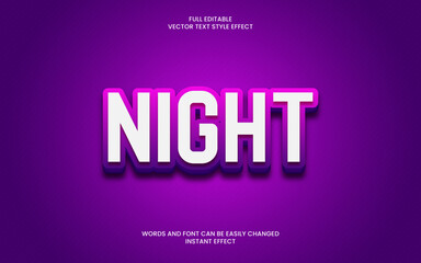 Night Text Effect
