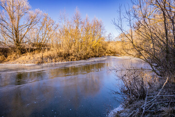 the first frosts and the frozen river