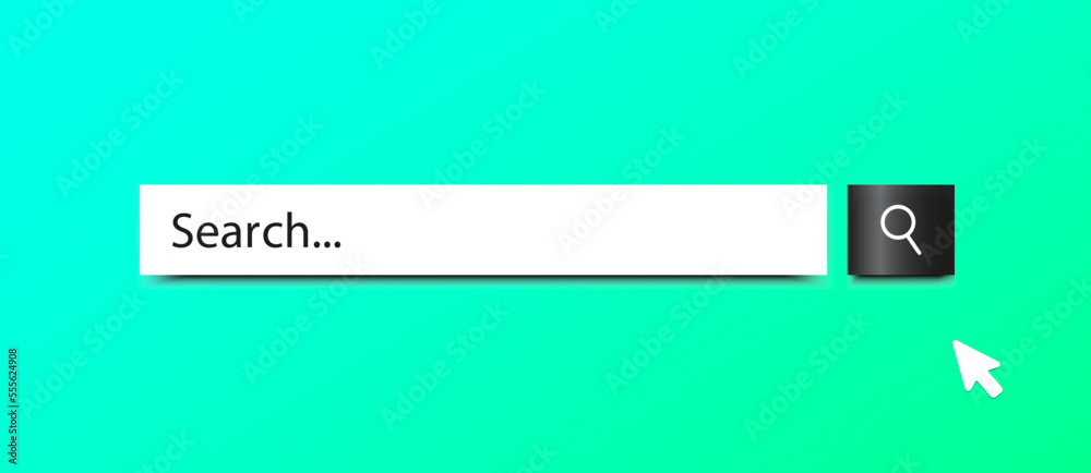 Poster Search bar. Browser button for website and UI design. Search form template. web search concept