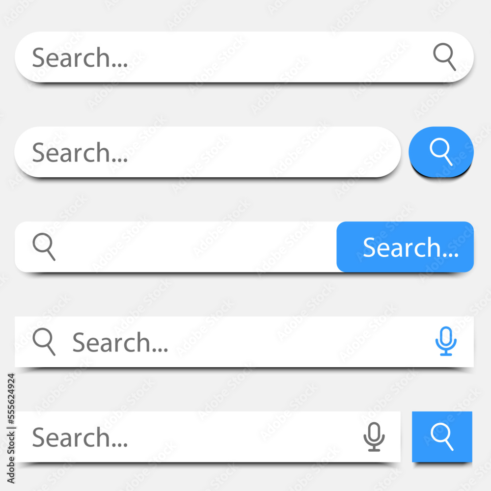 Poster A set of internet search panels. Information search system. Internet search system