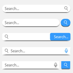 Fototapeta premium A set of internet search panels. Information search system. Internet search system