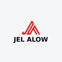 Letter JA Simple Monogram Logo