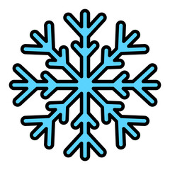 Snowflake Filled Line Icon