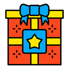 Gift Filled Line Icon