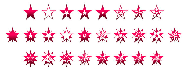 Sterne Collection pink schwarz