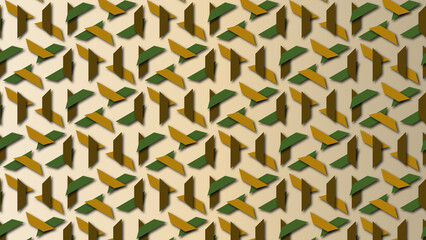 Green Foliage colored, Retro, Seamless, Pattern, geometric, background, to be used as decoration element texture (geometric, backdrop, shapes, repeated, to create unity and consistency)