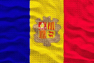 Fototapeta premium National flag of Andorra. Background with flag of Andorra