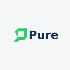 Letter P Simple Monogram Logo