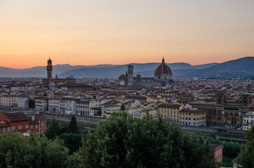 Fototapeta na wymiar Florence by sunset