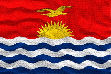 National flag  of Kiribati. Background  with flag  of Kiribati