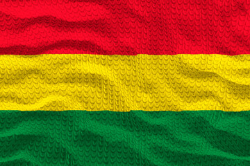 National flag of Bolivia. Background  with flag of Bolivia