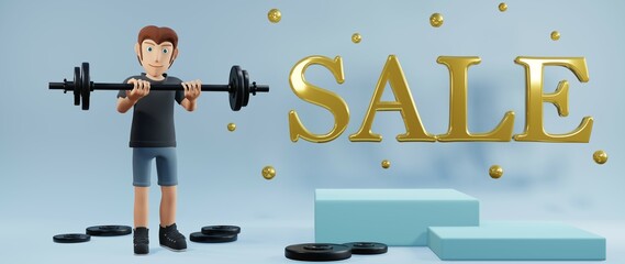 3D rendering of podium for fitness products health products or dietary supplement