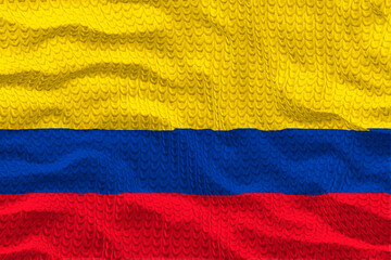 National flag of Colombia. Background  with flag  of Colombia