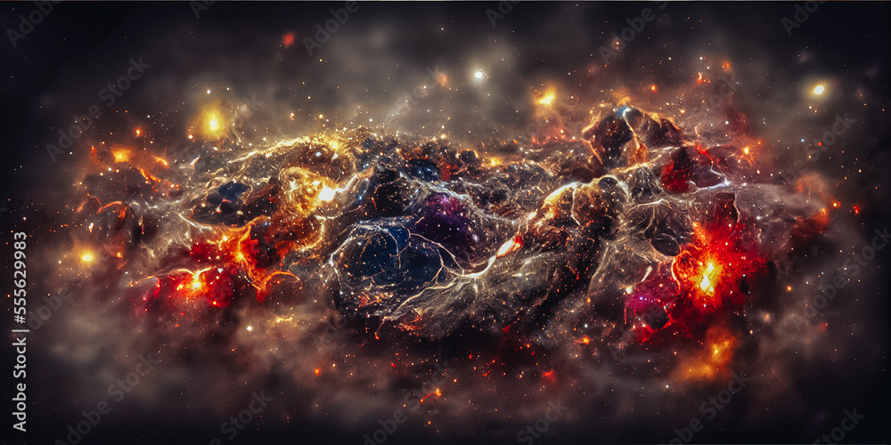 Aufkleber beautiful abstract multi colored background with space energy of fractal