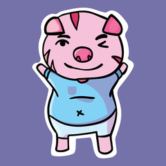 pig cartoon vector