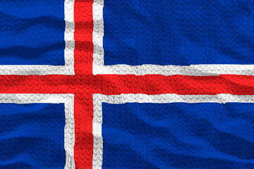 National flag of Iceland. Background  with flag  of Iceland