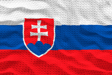 National flag of Slovakia. Background  with flag of Slovakia.