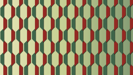 Red/green Foliage colored, Retro, Seamless, Pattern, geometric, background, to be used as decoration element texture (geometric, backdrop, shapes, repeated, to create unity and consistency)