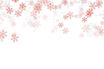 Colorful snowflakes. Heavy snowfall in different shape and form.