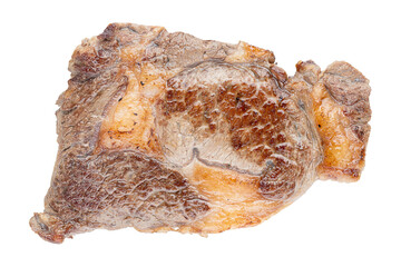 Grilled beef steaks with spices isolated on white background. With clipping path. Full depth of field. Focus stacking