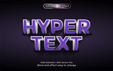 Hyper text, 3D style text effect