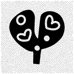 valentine style alphabet with heart, letter Y